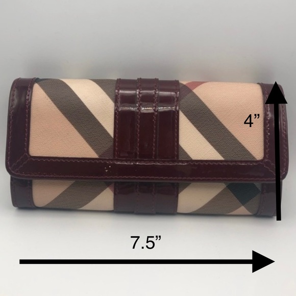 CLASSIC BURGUNDY RED BURBERRY WALLET - Picture 11 of 14